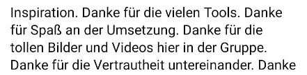 Konst. 1 Auf dem Bild sieht man ein Dankes Testimonial von einer ehemaligen Kundin von Konstanze Baur.